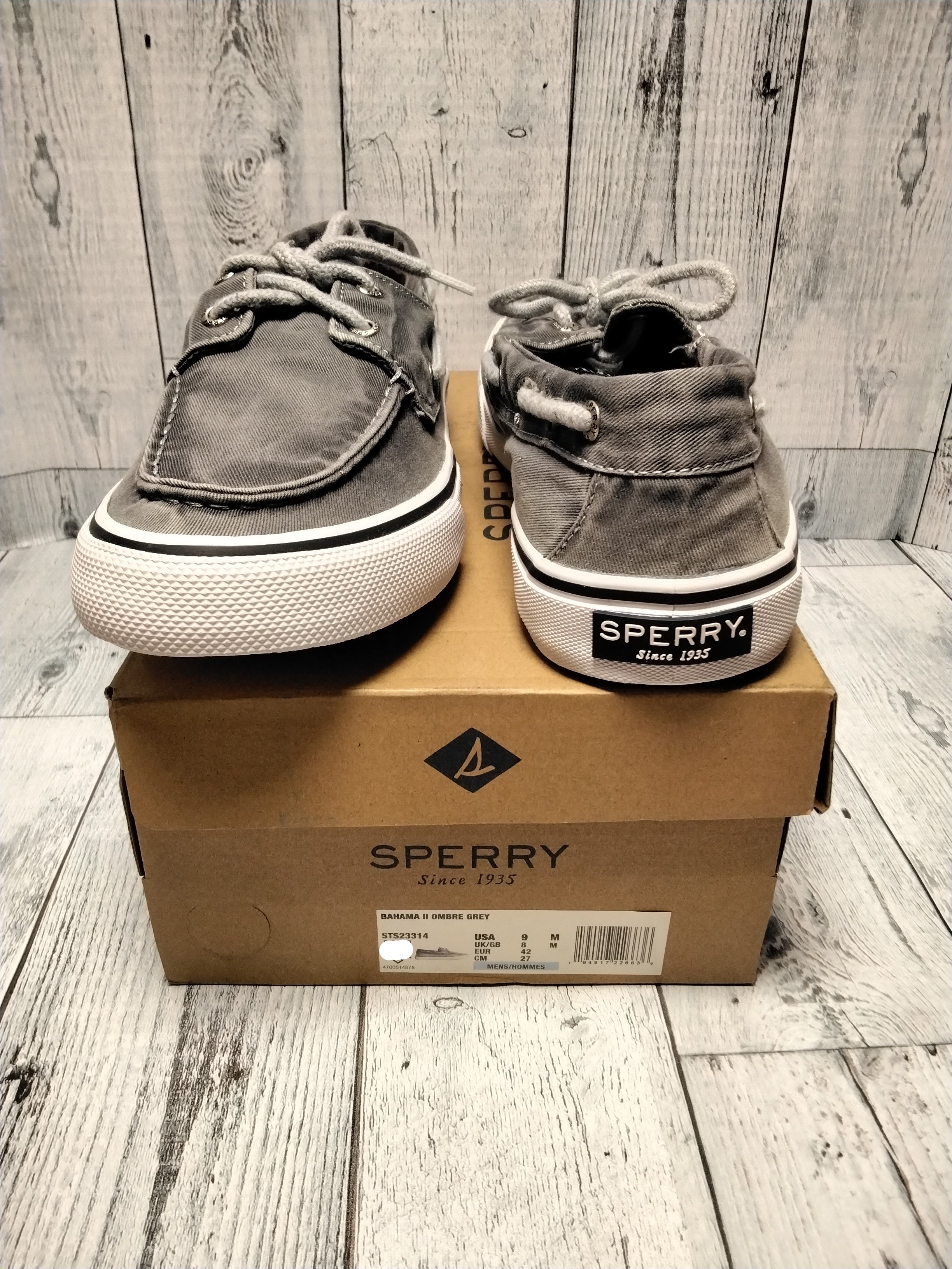 Sperry Men's Bahama II Sneaker, Smoked Pearl, Sz 9 *ONLY TRIED ON* (7781821448430)